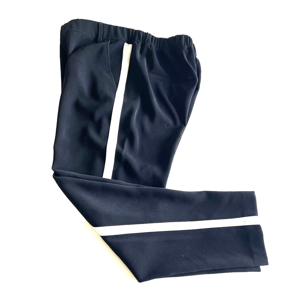 DEX Stretch Pull-on Pants Women's Size Medium Elastic Waist Black Track-Style